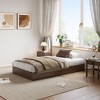 Twin Size Solid Wood Platform Bed with Sturdy Wooden Slats, Floor-Standing Bed Frame, Modern Minimalist Design Space-Saving Bed Frame, No Box Spring - 4 of 4