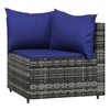 Revera 4-Piece Garden Sofa Set with Grey Polyrattan Cushions - 4 of 4