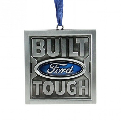 Northlight 3" Brushed Nickel Plated Built Ford Tough Christmas Ornament