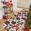 Christmas Runner Rug,2x8 Xmas Style Washable Non Slip Runner,Soft Low Pile Non Shedding Floor Holiday Decor Runners for Kitchen - 4 of 4