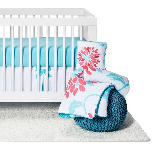 Sweet Jojo Designs Emma 11pc Crib Bedding Set Turquoise Pink