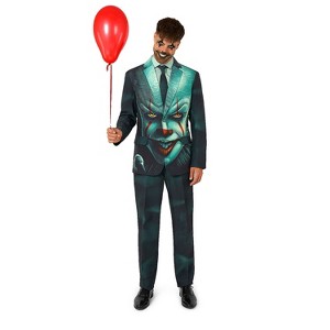 It Movie Men's Pennywise Halloween Costume Jumpsuit - 1 of 2