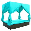 YOOCOZZ Outdoor PE Rattan Rectangle Sunbed & Daybed with Curtains and Adjustable Seats - 4 of 4