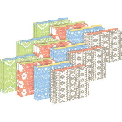 Barker Creek Thoughtfulness 14pt Letter-Size File Folders Multi-Design Set 36 per Set: Top Tab, Non-Pronged, 50 Sheet Capacity