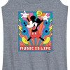 Women's - Disney - Mickey Music Is Life Graphic Racerback Tank - 2 of 4