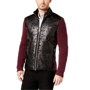 I.N.C International Concepts Mens Swacket with Faux-Fur Lining Jacket, Red, Large - 1 of 1