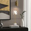 Decorative Sculpture with Starburst Accent and Marble Base, Elegant Tabletop Decor for Dining Room, Living Room, or Centerpiece Decor - 2 of 4