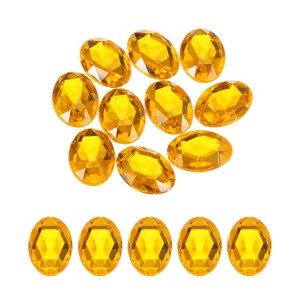 Unique Bargains Acrylic Flat Back DIY Decor Jewelry Oval Gems 10 Pcs - 1 of 4