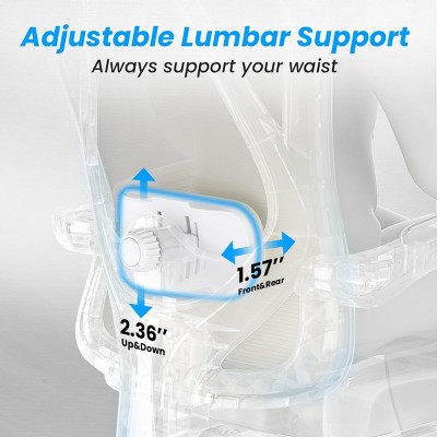 Bencmate Task and Office Chairs, Office Chair with Footrest, Office Desk Chair with Headrest, High Back Chair, Silver, 24.8"*24.8"*49.2"