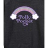 Women's - Polly Pocket - Polly Pocket Rainbow Logo Lightweight French Terry Wide Neck Long Sleeve Shirt - 2 of 4