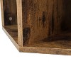 Okak 47.24" Modern Coffee Table Set of 2, Hexagonal Side Tables Nightstand Burmese Sumac for Living Room Office Balcony Yard - 4 of 4