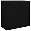 vidaXL Modern Sliding Door Cabinet - Black Steel Storage with Secure Lock and Adjustable Shelves - 35.4"x15.7"x35.4" - 4 of 4