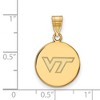 Black Bow Jewelry 14k Yellow Gold Virginia Tech Hokies NCAA Medium Pendant - 2 of 3