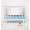Bacati - Ikat Blue Dots Muslin 100 percent Cotton Universal Baby US Standard Crib or Toddler Bed Fitted Sheet - 4 of 4
