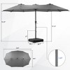 15ft Patio Umbrella with  Tilt Waterproof Sun Shade for Deck, Pool, Garden - 2 of 4