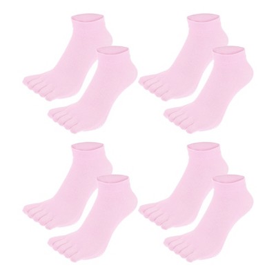 Unique Bargains Sticky Five Finger Socks 4 Pair