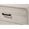 1pc Contemporary White Finish Ample Drawer Space Two Drawers Nightstand Storage Wooden Furniture Antique White Color - 4 of 4