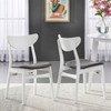 3Pc Tania Dining Set White - Buylateral: Mid-Century Design, Beech Wood Legs, for Small Spaces - 4 of 4