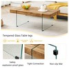 NicBex 43.3 Inch Rectangle Coffee Table with Marble/Texture Patterned Tabletop and Tempered Glass Legs for Living Room,Bedroom - 4 of 4