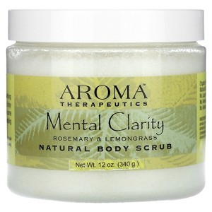 Abra Therapeutics Natural Body Scrub, Mental Clarity, Rosemary & Lemongrass, 12 oz (340 g) - 1 of 4