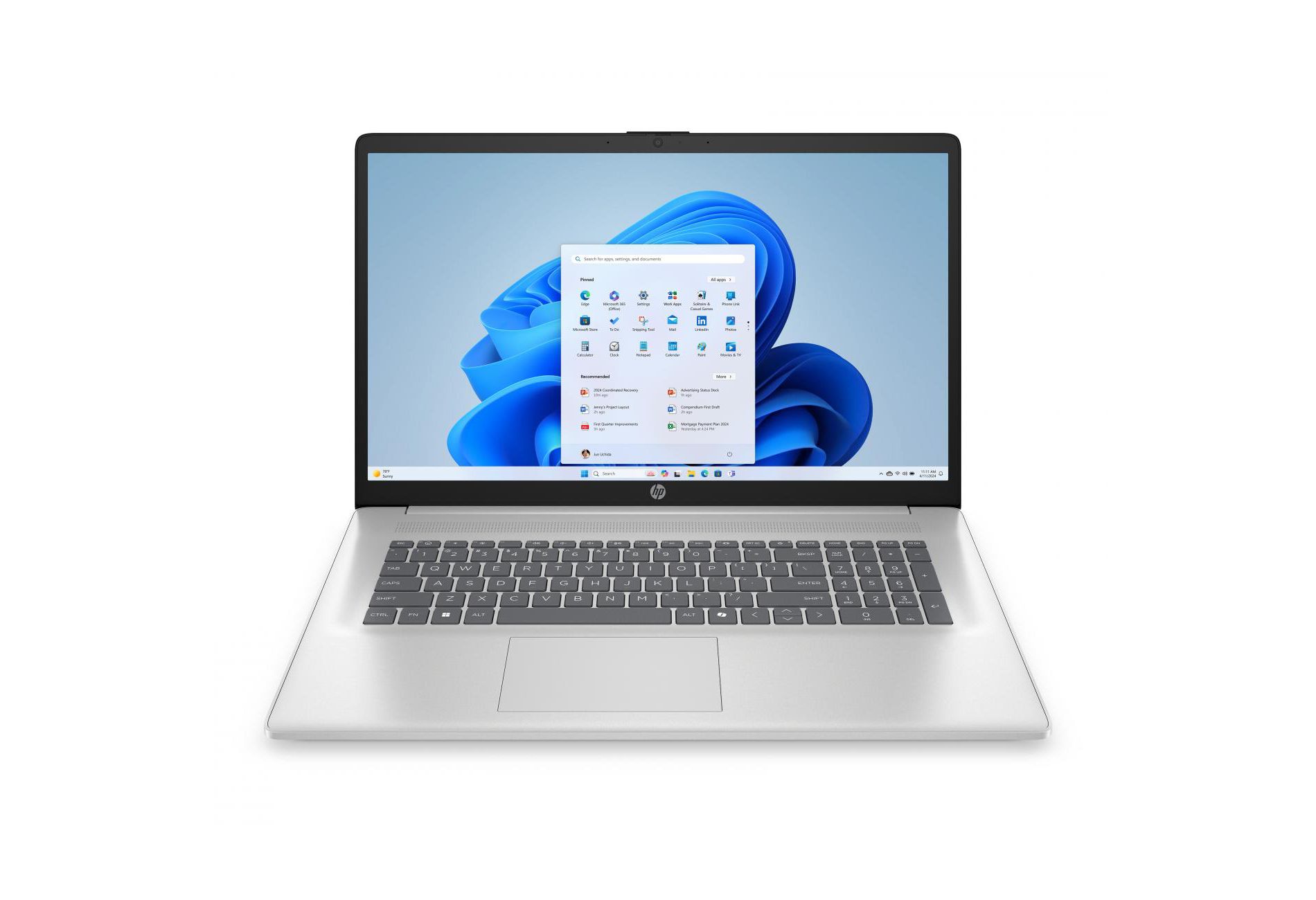 HP 17.3" FHD IPS Notebook AMD Ryzen 5 7430U 8GB RAM 256GB SSD Natural Silver - AMD Ryzen 5 7430U Hexa-Core