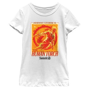 Girls The Fantastic Four: First Steps Johnny the Human Torch T Shirt - 1 of 4