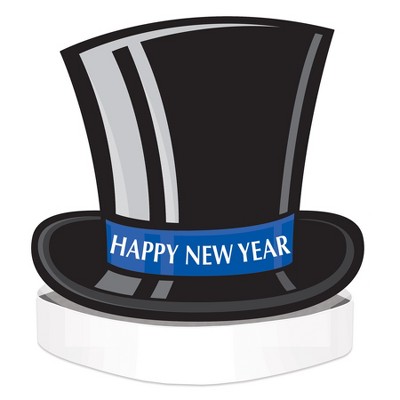 Beistle Happy New Year Top Hat Headband, (3/Pkg) Multicolored