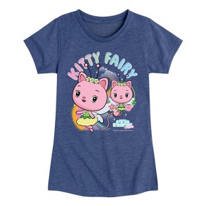 Girls' - Gabby's Dollhouse - Kitty Fairy Tee Fitted Short Sleeve Graphic T-Shirt - 1 of 4