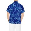 LA LEELA Men's Button Down Hawaiian Shirt Stylish Beach Short Sleeves Aloha Party Casual Tops Funky Holidays Shirts S Cobalt Allium Flower Outline - 2 of 4