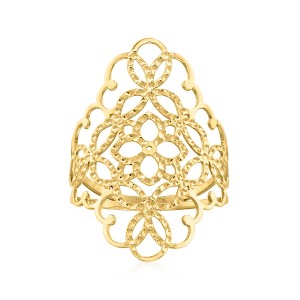 Ross-Simons Italian 14kt Yellow Gold Filigree Ring - 1 of 4