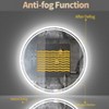 ARTLOGE 24/32in Round Lighted Mirror LED Bathroom Vanity Wall Mounted Mirror Touch Anti-Fog - 3 of 4