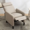 Modern Artistic Color Design Adjustable Lounger With Arms PU Leather Reclining Armchair For Living Room Bedroom Home Theater-Cuddlewood - 2 of 4