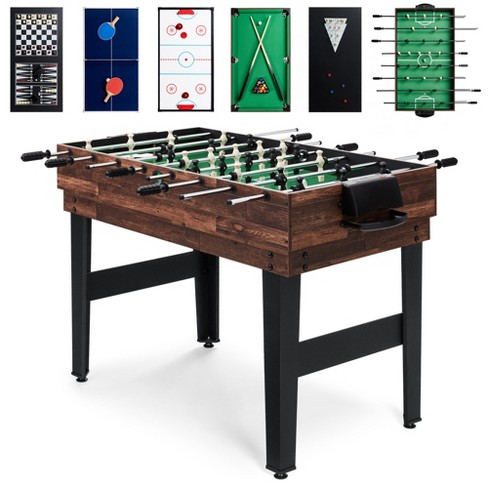 Best Choice Products 2x4ft 10-in-1 Combo Game Table Set W/ Hockey,  Foosball, Pool, Shuffleboard, Ping Pong - Dark Wood : Target