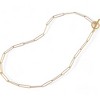 Anna-Kaci Women's Minimalist Gold Tone Paperclip Chain Fashion Necklace Simple Modern Design - Gold - 4 of 4