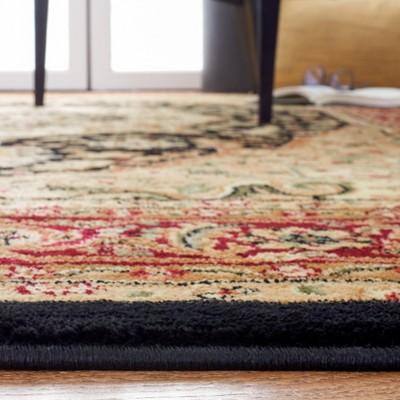 Lyndhurst Red and Black Synthetic 6' x 9' Hand-Knotted Area Rug