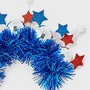 Americana Star Disco Ball and Tinsel Headband - Red/White/Blue - 3 of 3
