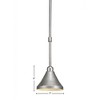 Toltec Lighting Vintage 1 - Light Pendant in  Aged Silver with 7" Aged Silver Cone Metal Shade Shade - 2 of 2