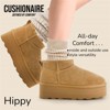 CUSHIONAIRE Hippy Women’s Platform Ankle Boots – Genuine Suede, Faux Fur Lining, Cozy Winter Slip-On Design, Comfortable Footwear - 4 of 4