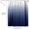 Americanflat 71x74 Blue Ombre Shower Curtain - 100% Polyester Curtain - Water-Resistant with Metal Grommets and 12 Rings - Gradient Shower Curtains - 2 of 4