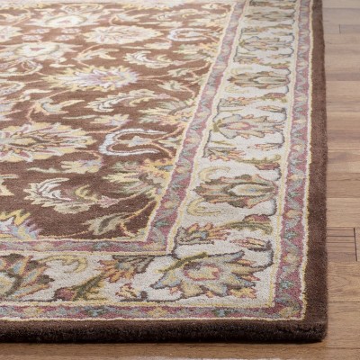 Heritage Brown and Ivory Hand-Tufted Wool Area Rug 6' x 9'