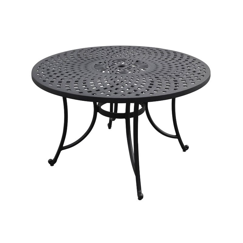 Sedona 46&#34; Outdoor Round Dining Table - Black - Crosley, 1 of 6