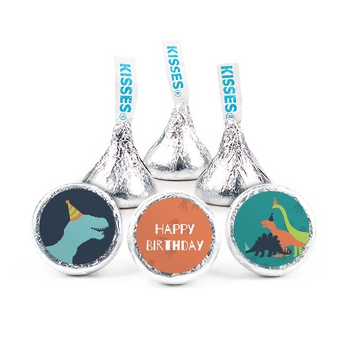 Dinosaur Birthday Candy Party Favors Hershey's Kisses (90 Candies