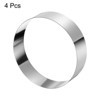 Unique Bargains Stainless Steel Seamless Nonstick Mirror Coating Round Cake Ring 4 Pcs - 3 of 4