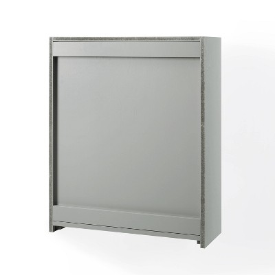 Savannah Gray Shaker-Style Wall Cabinet with Chrome Hardware