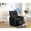 Yinvani Black PVC Child Recliner Chair with Cup Holder - 4 of 4