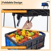 Shopping Cart, 2 Tier Collapsible Folding Grocery Cart with Removable Crate - 198 Lb Capacity, Wheels for Supermarket Home Blue - 4 of 4