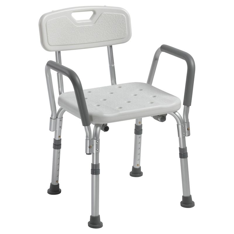 Drive Medical Knock Down Bath Bench with Back and Padded Arms, 1 of 5