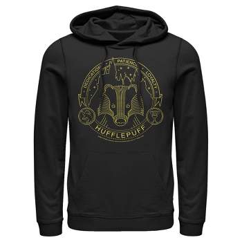 Harry Potter Target Over Pull Men\'s House Hufflepuff Hoodie Crest :