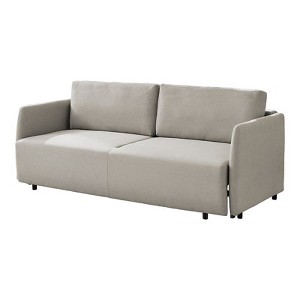 Hyleory Grey White Corduroy 2-Seat Living Room Sofabed - 1 of 1