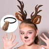 Joyfy Girls Women Halloween Reindeer Headband with Fawn Tail Costume Accessories Set, Antler Deer Headband for Halloween Cosplay Dress Up Party - 3 of 4